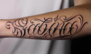 lettering tattoo